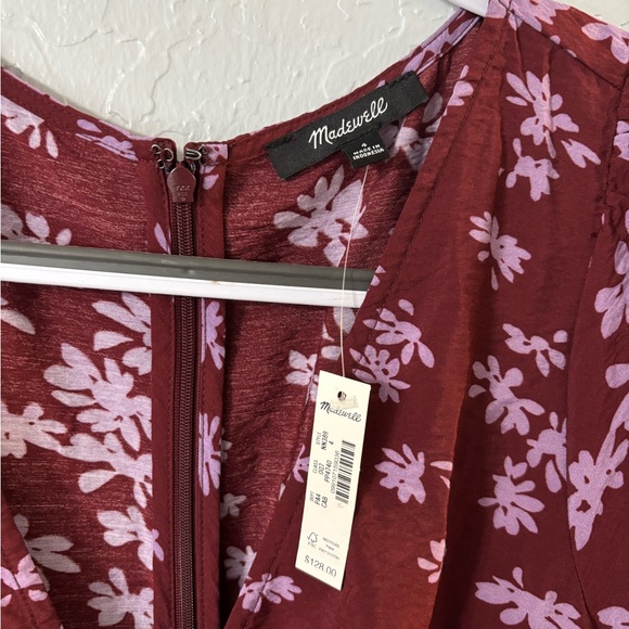 Madewell V-Neck Flutter-Sleeve Midi Dress NWT - Picture 3 of 7